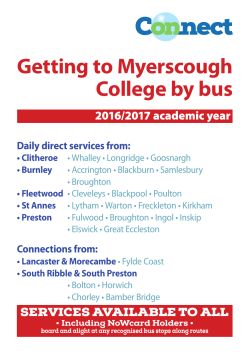 Getting to Myerscough College by bus