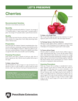 LET`S PRESERVE Cherries