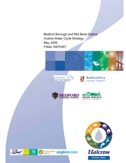 Bedford Borough and Mid Beds District Outline Water Cycle Strategy
