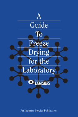 Guide to Freeze Drying - Cole