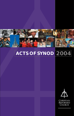 acts of synod - Christian Reformed Church
