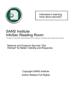 Network and Endpoint Security "Get Hitched" for