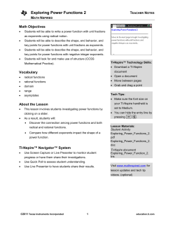 Summary of lesson - TI Education