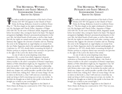 The Maternal Witness: Petrarch and Saint