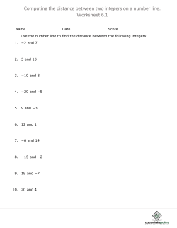 Computing the distance between two integers on a number line