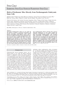 Birth of Parthenote Mice Directly from Parthenogenetic Embryonic