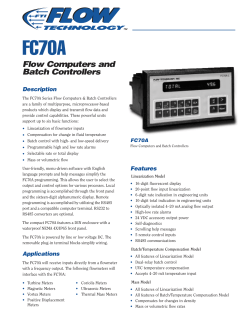 Flow Computers and Batch Controllers for turbine flowmeters