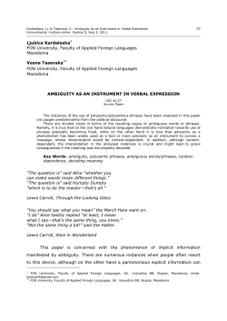 Ljubica Kardaleska* FON University, Faculty of Applied Foreign