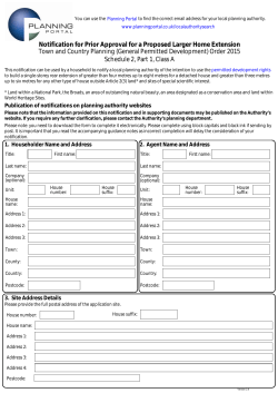 Notification of a Proposed Larger Home Extension