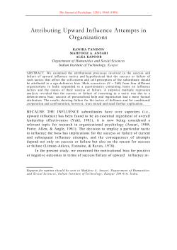 1991 JP-Upward Influence-Attributing