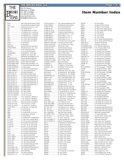Product Index - The Brushman