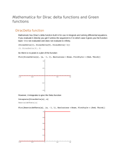 Mathematica for Dirac delta functions and Green functions