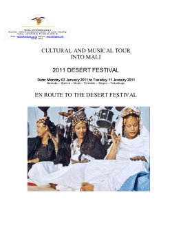 cultural and musical tour into mali 2011 desert festival en route to