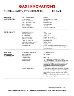 material safety data sheet (msds) pentane