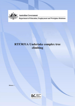 RTF3031A Undertake complex tree climbing