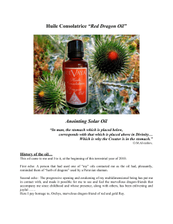 Huile Consolatrice &ldquo;Red Dragon Oil&rdquo;