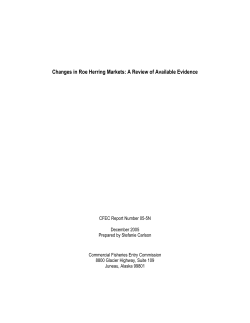 Changes in Roe Herring Markets: A Review of Available Evidence