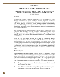 Letters of Credit proposal