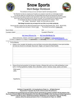 Snow Sports - US Scouting Service Project