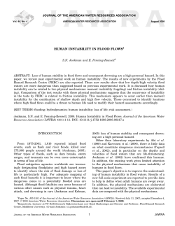 Human Instability in Flood Flows1