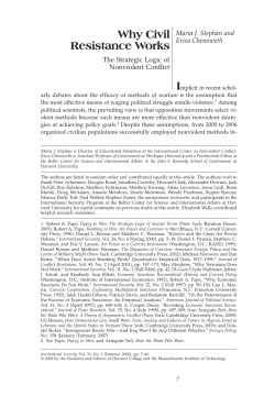 Why Civil Resistance Works - The Strategic Logic of Nonviolent