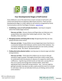 Four Developmental Stages of Self-Control