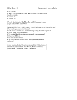 1. Notes - Events between World War I and World