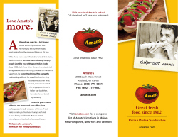 Great fresh food since 1902. Love Amato`s