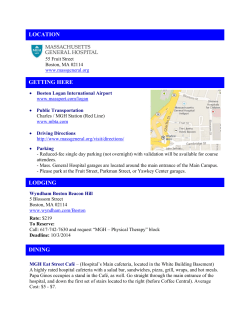 Information for participants - MGH Department of Physical Therapy