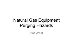 Natural Gas Equipment Purging Hazards