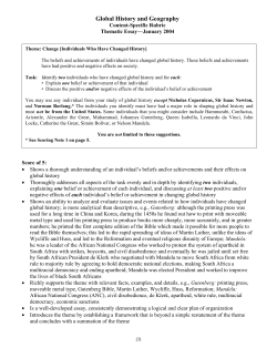 Global History and Geography