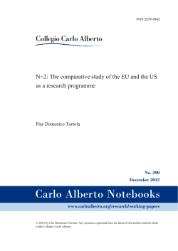 The comparative study of the EU and the US as a research programme