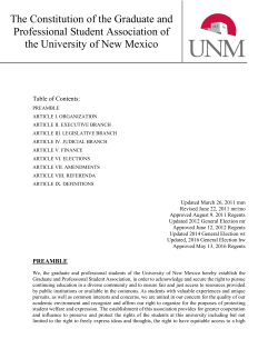 The Constitution of the Graduate and Professional