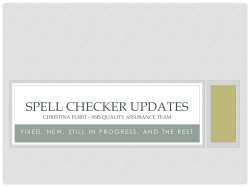 Spell Checker Updates, V13.3
