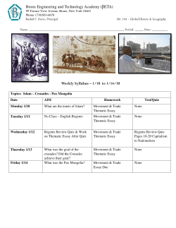 eekly Syllabus &ndash; 1/10 to 1/14/10