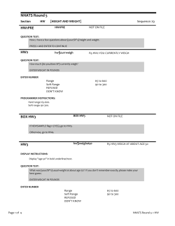 Height and Weight (HW)