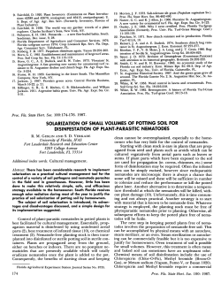 Solarization of Small Volumes of Potting Soil for Disinfestation of