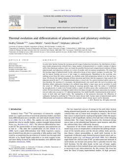 Thermal evolution and differentiation of planetesimals and planetary