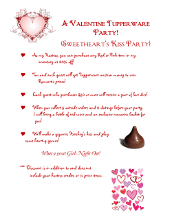 A Valentine Tupperware Party! (Sweetheart`s Kiss