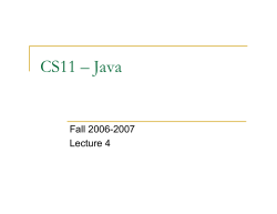 CS11 &ndash; Java