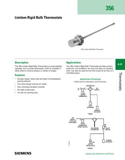Thermostats Limitem Rigid Bulb Thermostats