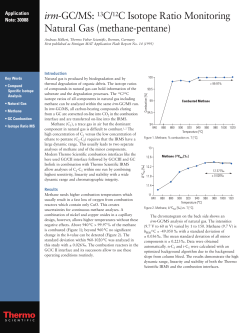 irm-GC/MS: 13C/12C Isotope Ratio Monitoring Natural Gas