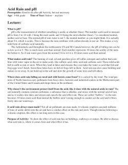 Acid Rain and pH Lecture