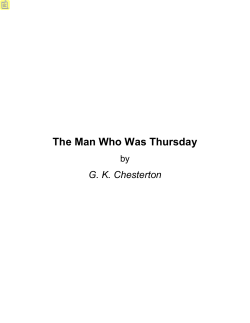 The Man Who Was Thursday