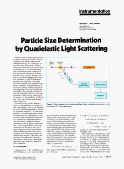 Particle Size Determination by Quasielastic Light Scattering