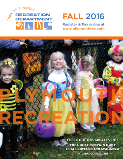 FALL 2016 - Plymouth Recreation Department