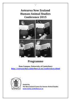 here - New Zealand Centre for Human-Animal Studies