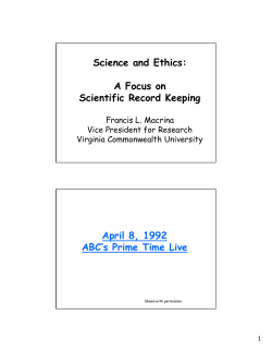 a Focus on Scientific Record Keeping