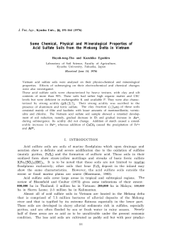 Some Chemical, Physical and Mineralogical Properties of Acid