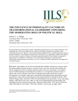 Exploring the Moderating Role of Political Skill
